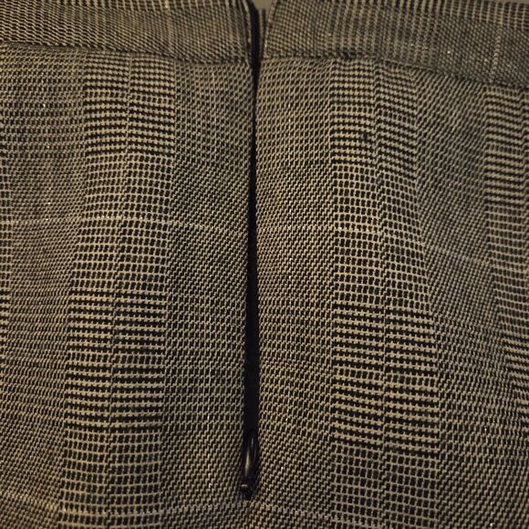 Harve Benard Grey Checkered Pleated Wool Pencil Skirt Size 14 Preppy College - Picture 6 of 7